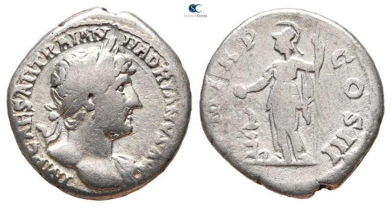 Hadrian AD 117-138. Rome
Denarius AR

19 mm., 2,99 g.



nearly very fine