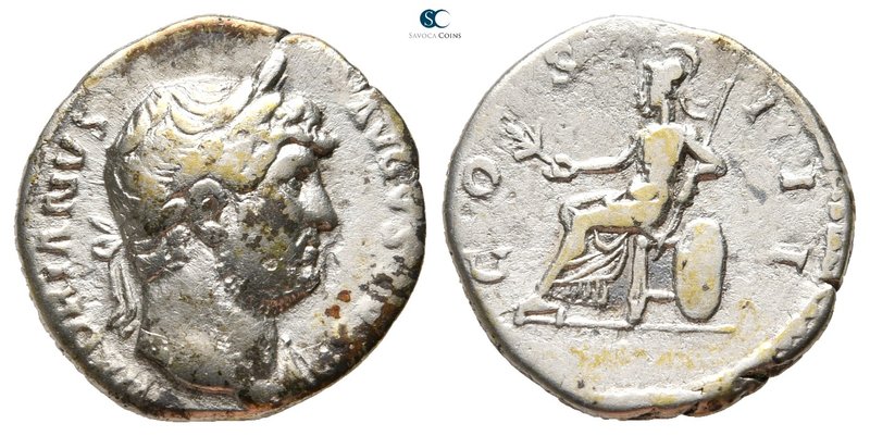 Hadrian AD 117-138. Rome
Denarius AR

18 mm., 3,26 g.



very fine