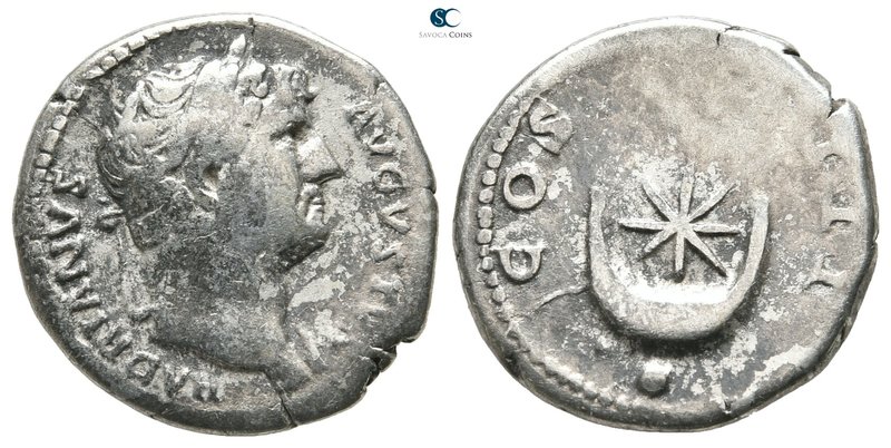 Hadrian AD 117-138. Rome
Denarius AR

19 mm., 3,27 g.



very fine