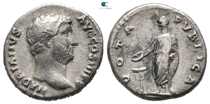 Hadrian AD 117-138. Rome
Denarius AR

17 mm., 2,96 g.



very fine