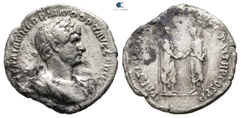 Hadrian AD 117-138. Rome
Denarius AR

19 mm., 2,47 g.



nearly very fine