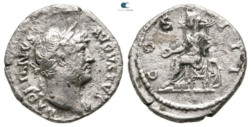 Hadrian AD 117-138. Rome
Denarius AR

19 mm., 2,59 g.



very fine