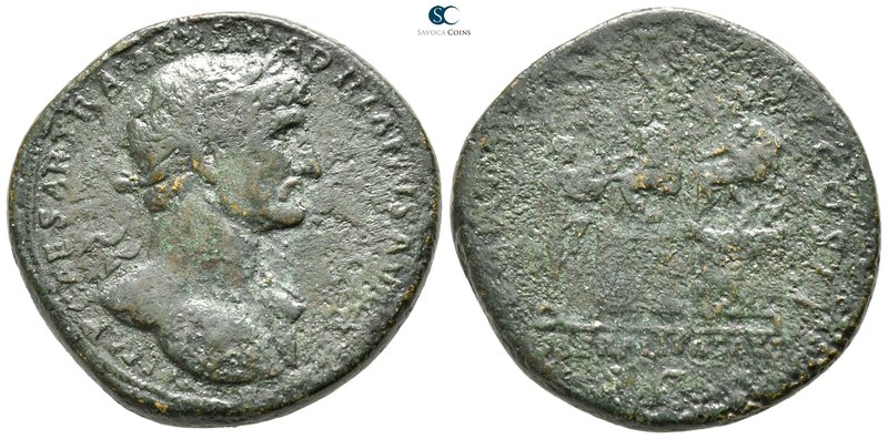 Hadrian AD 117-138. Rome
Sestertius Æ

34 mm., 25,99 g.



nearly very fi...
