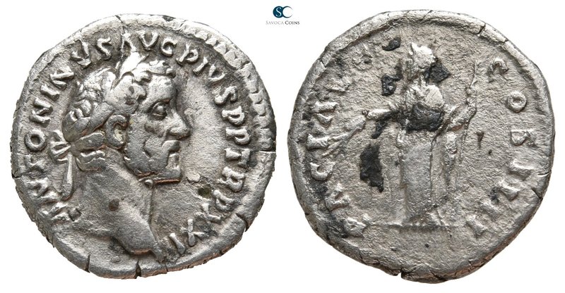Antoninus Pius AD 138-161. Rome
Denarius AR

18 mm., 2,94 g.



very fine