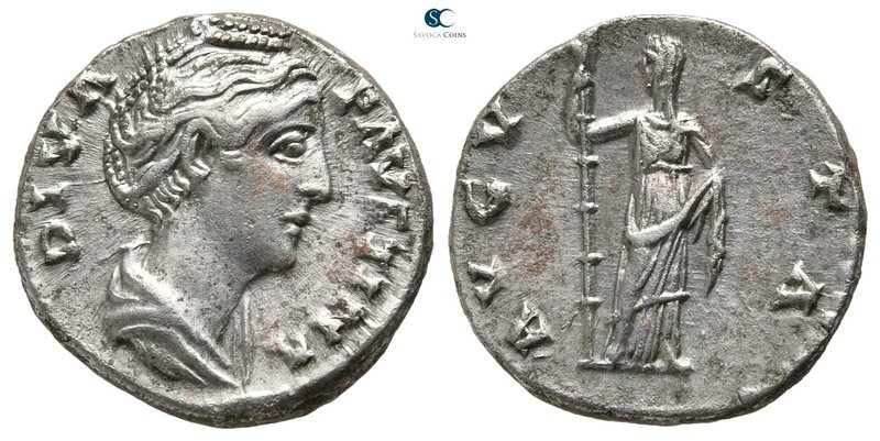 Diva Faustina I AD 140-141. Rome
Denarius AR

17 mm., 3,56 g.



very fin...