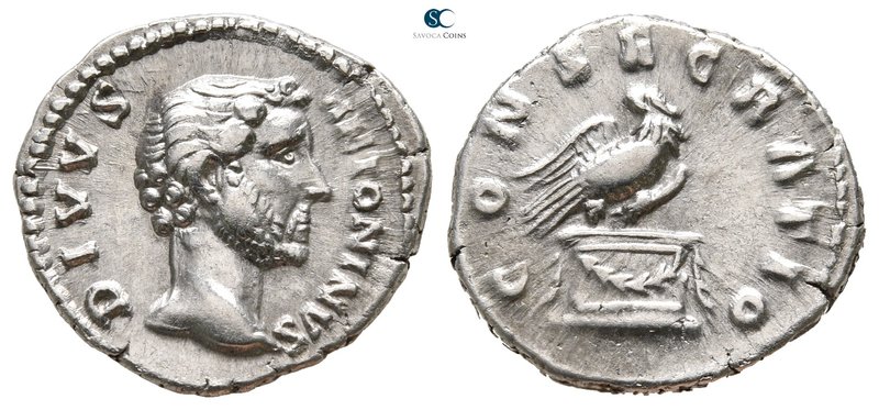 Divus Antoninus Pius AD 161. Rome
Denarius AR

20 mm., 3,02 g.



very fi...