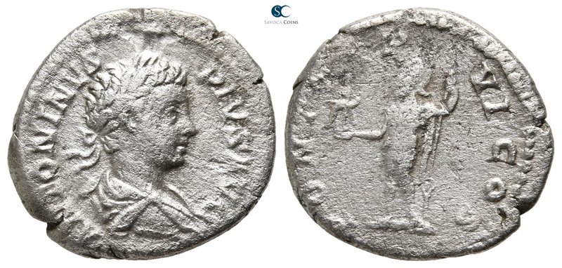 Caracalla AD 198-217. Rome
Denarius AR

19 mm., 2,65 g.



nearly very fi...
