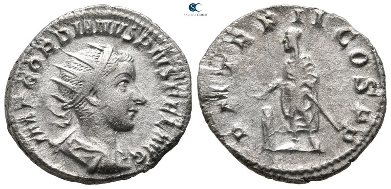 Gordian III AD 238-244. Rome
Antoninianus AR

22 mm., 3,04 g.



very fin...