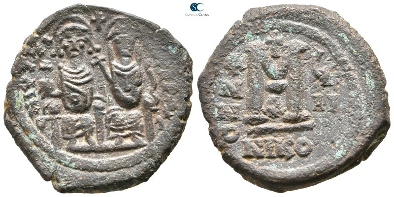 Justin II and Sophia AD 565-578. Nikomedia
Follis Æ

29 mm., 12,11 g.



...