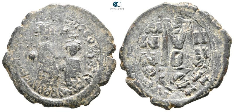 Heraclius with Heraclius Constantine AD 610-641. Constantinople
Follis Æ

31 ...
