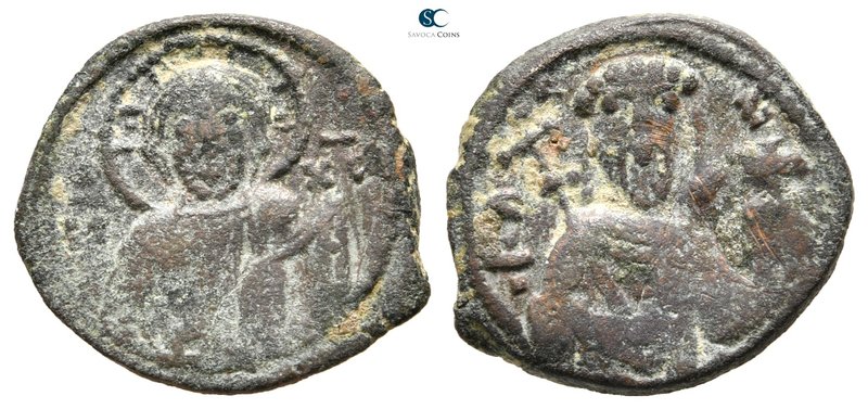 Alexius I Comnenus AD 1081-1118. Thessalonica
Tetarteron Æ

19 mm., 2,54 g.
...