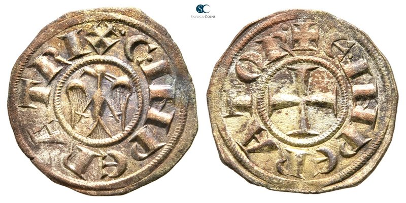 Enrico VI and Costanza AD 1194-1196. Messina or Brindisi
Mezzo Denaro BI

17 ...