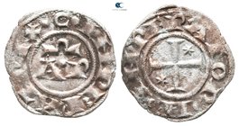 Henry VI and Constance AD 1194-1197. Messina or Brindisi. Mezzo Denaro BI