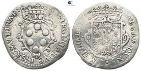 Italy. Modena. Cesare d´Este and Virginia de Medici AD 1598-1615. 6 Bolognini AR