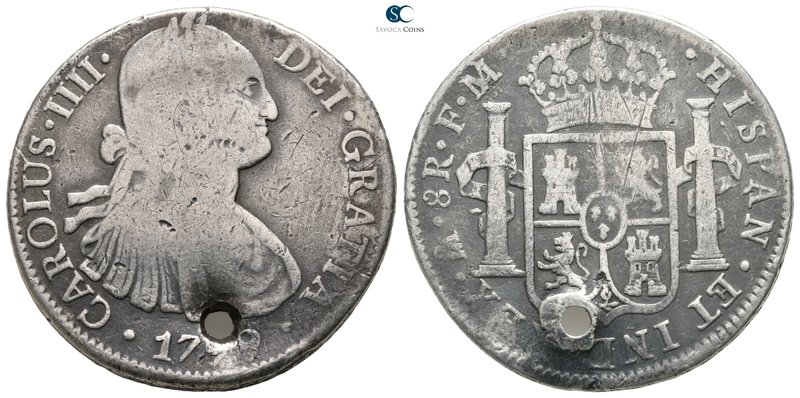 Mexico. Mexico City. Carlos IV AD 1788-1808.
8 Reales AR 1799

39 mm., 26,37 ...