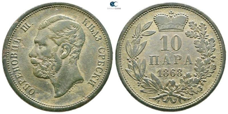 Serbia. Michele Obrenovich III AD 1839-1868.
10 Para 1868

31 mm., 9,60 g.
...