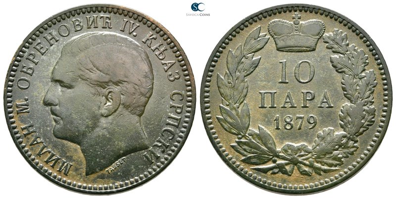 Serbia. Milan Obrenovich IV AD 1868-1889.
10 Para 1879

31 mm., 10,06 g.

...