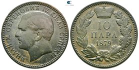 Serbia. Milan Obrenovich IV AD 1868-1889. 10 Para 1879