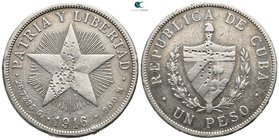 Cuba.  AD 1916. 1 Peso