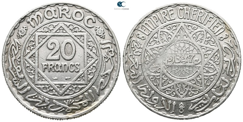 Marokko. Paris. AD 1930.
20 Francs

36 mm., 19,81 g.



very fine