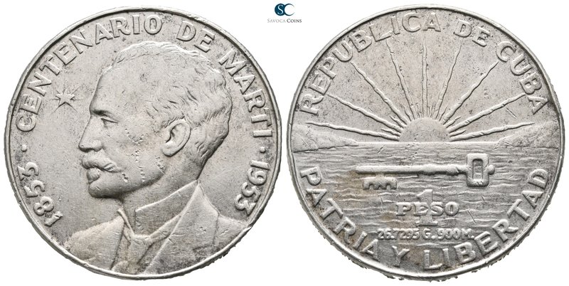 Cuba. AD 1953.
1 Peso

39 mm., 26,62 g.



very fine