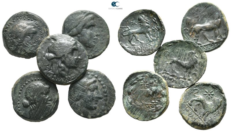 Lot of ca. 5 greek bronze coins / SOLD AS SEEN, NO RETURN!

very fine