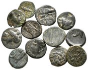 Lot of ca. 12 greek bronze coins / SOLD AS SEEN, NO RETURN!very fine