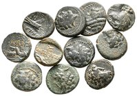 Lot of ca. 11 greek bronze coins / SOLD AS SEEN, NO RETURN!very fine