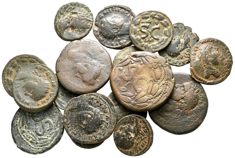 Lot of ca. 17 roman provincial bronze coins / SOLD AS SEEN, NO RETURN!

very f...