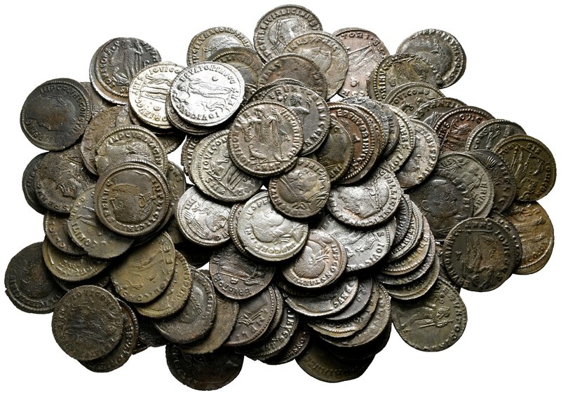 Lot of ca. 100 roman bronze coins / SOLD AS SEEN, NO RETURN! 

very fine