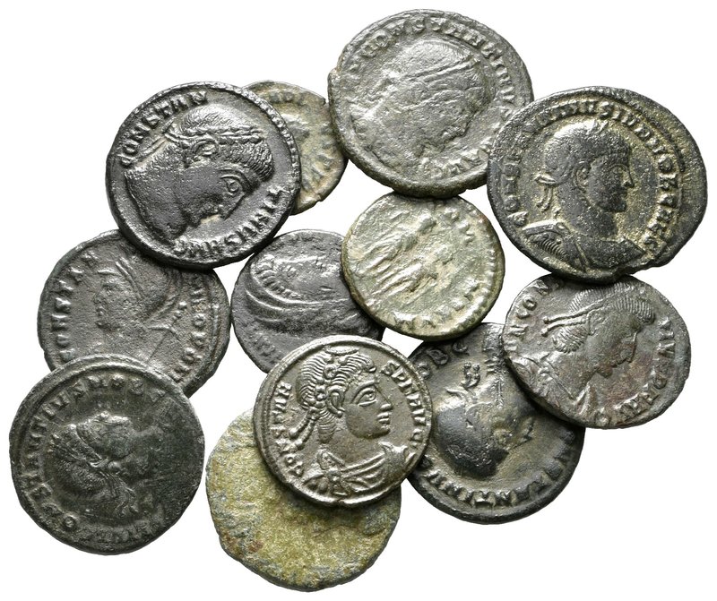 Lot of ca. 12 roman bronze coins / SOLD AS SEEN, NO RETURN!

very fine