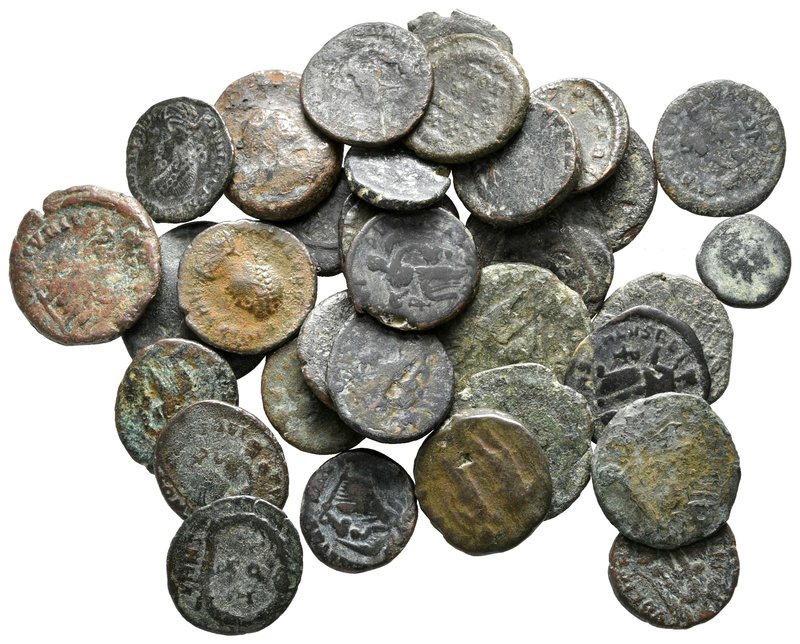 Lot of ca. 32 roman bronze coins / SOLD AS SEEN, NO RETURN!

nearly very fine