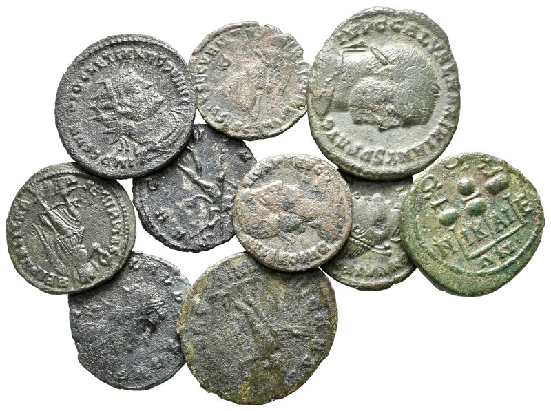 Lot of ca. 10 roman bronze coins / SOLD AS SEEN, NO RETURN!

very fine