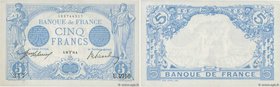 Country : FRANCE 
Face Value : 5 Francs BLEU 
Date : 26 mars 1915 
Period/Province/Bank : Banque de France, XXe siècle 
Catalogue reference : F.02...