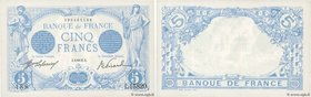 Country : FRANCE 
Face Value : 5 Francs BLEU 
Date : 08 janvier 1917 
Period/Province/Bank : Banque de France, XXe siècle 
Catalogue reference : F...