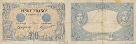 Country : FRANCE 
Face Value : 20 Francs NOIR 
Date : 16 septembre 1904 
Period/Province/Bank : Banque de France, XXe siècle 
Catalogue reference ...