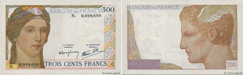 Country : FRANCE 
Face Value : 300 Francs 
Date : (09 février 1939) 
Period/P...