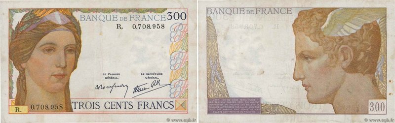 Country : FRANCE 
Face Value : 300 Francs 
Date : (09 février 1939) 
Period/P...