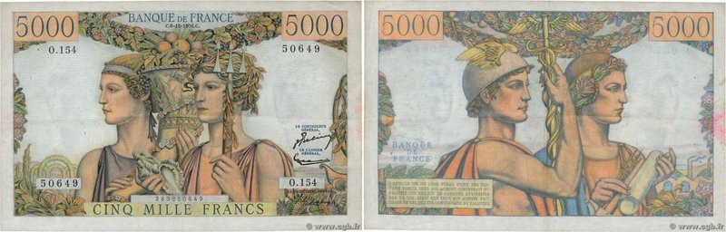 Country : FRANCE 
Face Value : 5000 Francs TERRE ET MER 
Date : 06 décembre 19...