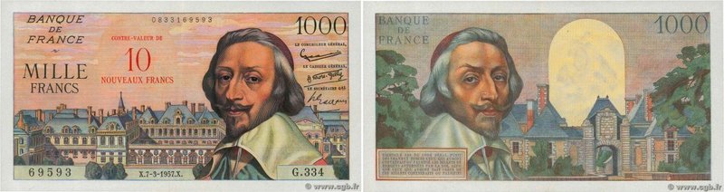 Country : FRANCE 
Face Value : 10 NF sur 1000 Francs RICHELIEU 
Date : 07 mars...