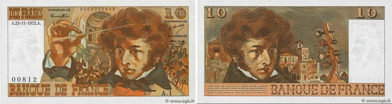 Country : FRANCE 
Face Value : 10 Francs BERLIOZ Petit numéro 
Date : 23 novem...