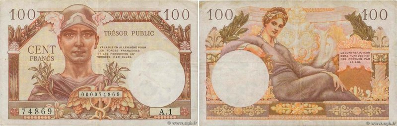 Country : FRANCE 
Face Value : 100 Francs TRÉSOR PUBLIC 
Date : 1955 
Period/...