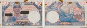 Country : FRANCE 
Face Value : 50 Francs SUEZ 
Date : (1956) 
Period/Province/Bank : Trésor 
Catalogue reference : VF.41.02 
Additional reference...
