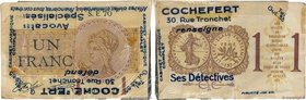 Country : FRANCE regionalism and miscellaneous 
Face Value : 1 Franc 
Date : 10 mars 1920 
Period/Province/Bank : Nécessités, Chambres de Commerce ...
