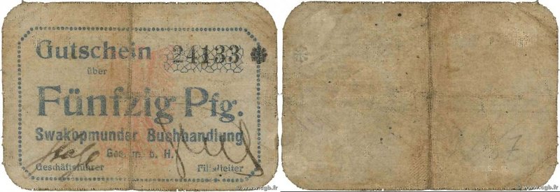 Country : GERMAN SOUTH WEST AFRICA 
Face Value : 50 Pfennig 
Date : (1916-1918...