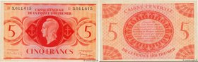 Country : FRENCH EQUATORIAL AFRICA 
Face Value : 5 Francs 
Date : (1944) 
Period/Province/Bank : Caisse Centrale de la France d'Outre-Mer 
Catalog...