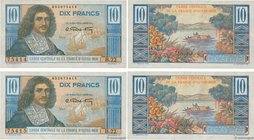 Country : FRENCH EQUATORIAL AFRICA 
Face Value : 10 Francs Consécutifs 
Date : (1947) 
Period/Province/Bank : Caisse Centrale de la France d'Outre-...