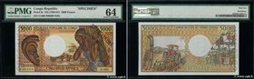 Country : CONGO 
Face Value : 5000 Francs Spécimen 
Date : (1984) 
Period/Province/Bank : B.E.A.C. 
Catalogue reference : P.6as 
Alphabet - signa...