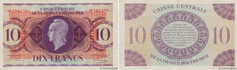 Country : GUADELOUPE 
Face Value : 10 Francs Type anglais 
Date : 02 février 1...
