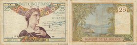 Country : FRENCH GUIANA 
Face Value : 25 Francs 
Date : (1940) 
Period/Province/Bank : Banque de la Guyane 
Catalogue reference : P.7 
Additional...